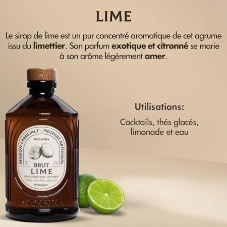 Lime - Sirop brut BIO 40cl-