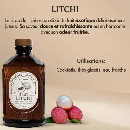 Litchi - Sirop brut BIO 40cl-